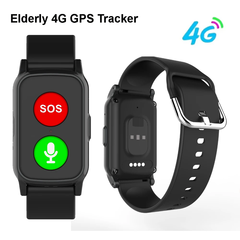 Best Elderly 4G GPS Tracker Location Tracking Position Bracelet Smart Heart Rate Fashion Temperature Anti Loss GPS Watch Tacking
