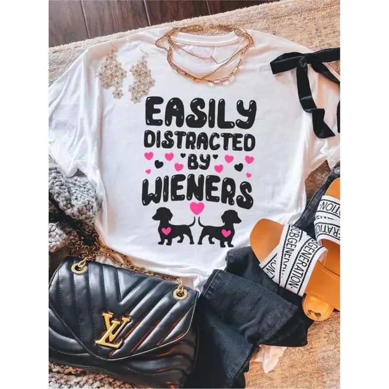 

Easily Distracted By Wieners ~ Unisex Apparel Printed In The USA!