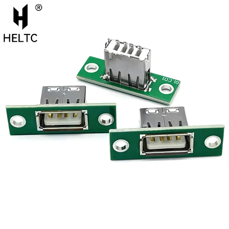5Pcs USB With Fixed Board Connector DIY Panel Mounting Repair Charging Interface Socket Charging Port Soldering Connectors Jack