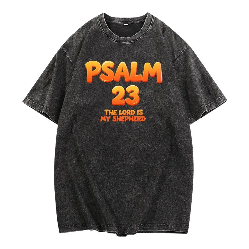 

"Psalm 23 T-Shirt. Men Women Christian Graphic Tee. The Lord Is My Shepherd Faith Print. Religious Gift Apparel. Oversized."