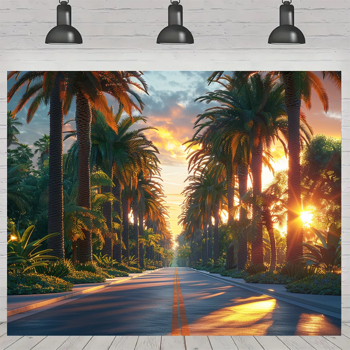 Palme Los Angeles Hintergrund Stoff, Beverly Hills Kalifornien Palme Wandbehang großen Hintergrund Stoff