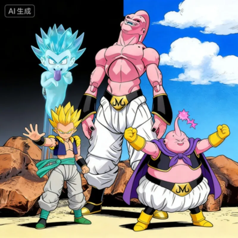 

BANDAI Original S.H.Figuarts DRAGON BALL MAJIN BOO GOTENKS SHF figura acción molo ToyGift para chico caja es