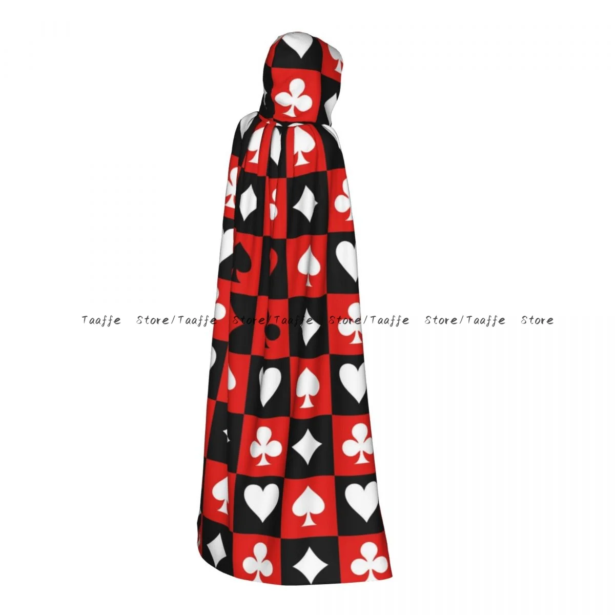 Card Suit Chess Board Witch Cloak Halloween Cosplay Costume Adult Unisex Cloak Retro Ages Cape