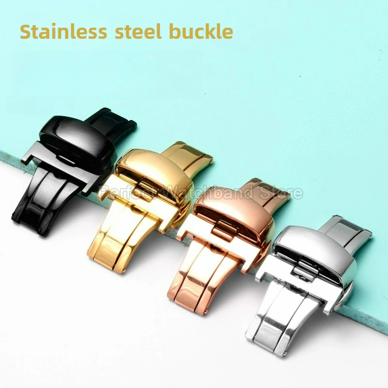 مشبك قابل للطي 20 مللي متر لتيسو T-Race PRS516 T044430A T044614A T044417A حزام الساعات جلد البقر المثقوب مرن مريح