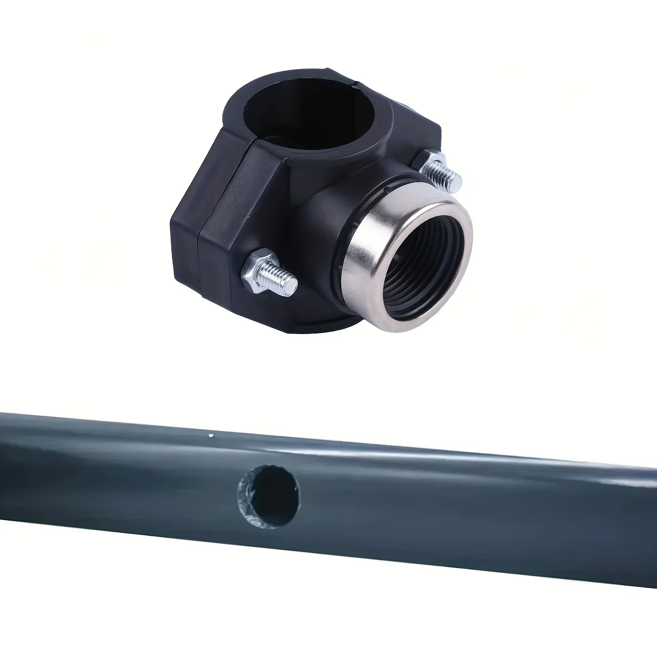 PE Pipe Tee Quick‑Connector, No‑Heat Fast Repair Branch Fitting, Easy to Install, for Home Decoration, Leak Repair, Plumbing