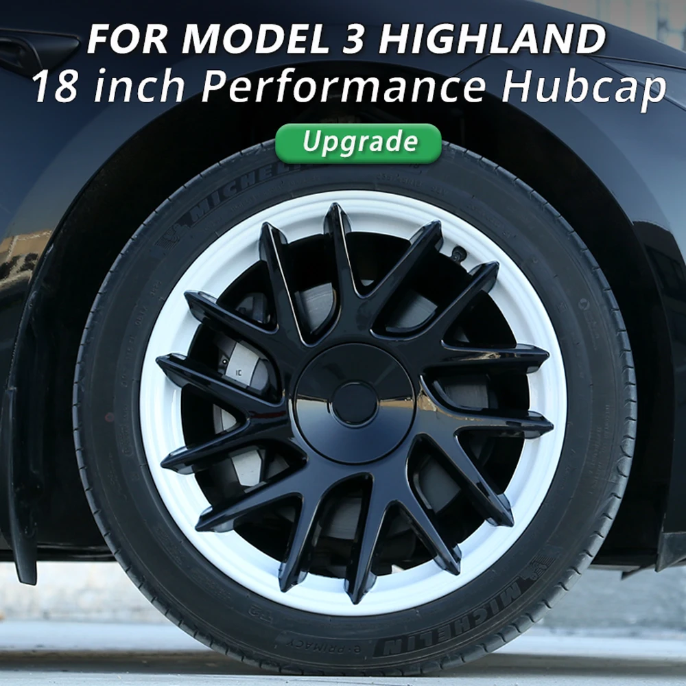 

4PCS 18 Inch Wheel Cap for New Tesla Model 3 Highland 2025 Performance Replacement Automobile Full Rim Cover Accessories HubCap