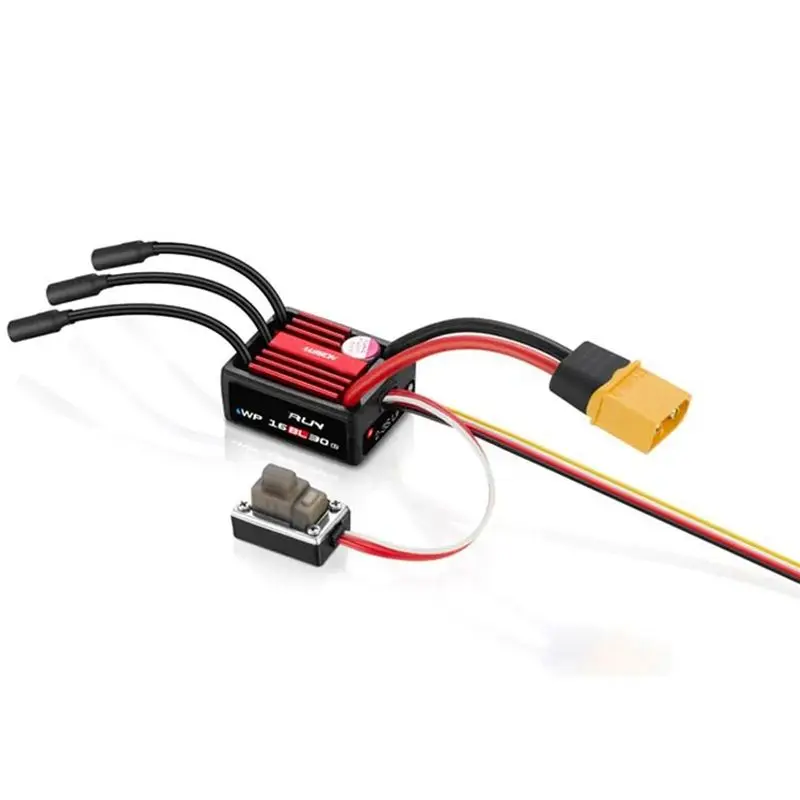 

ABKN-For Quicrun WP 16BL30 G2 ESC Электрический контроллер IP67 с улучшенным BEC для развлекательных транспортных средств масштаба 1/16 и 1/18