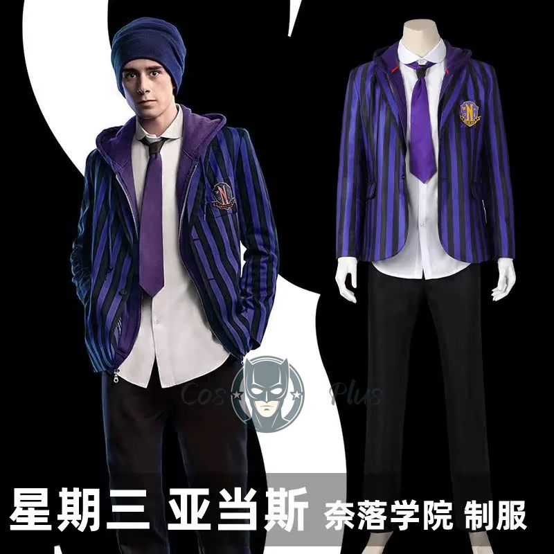 

Wednesday Xavier Thorpe Cosplay Costume Uniform Halloween Carnival Party Christmas Play Role Clothes Clothing
