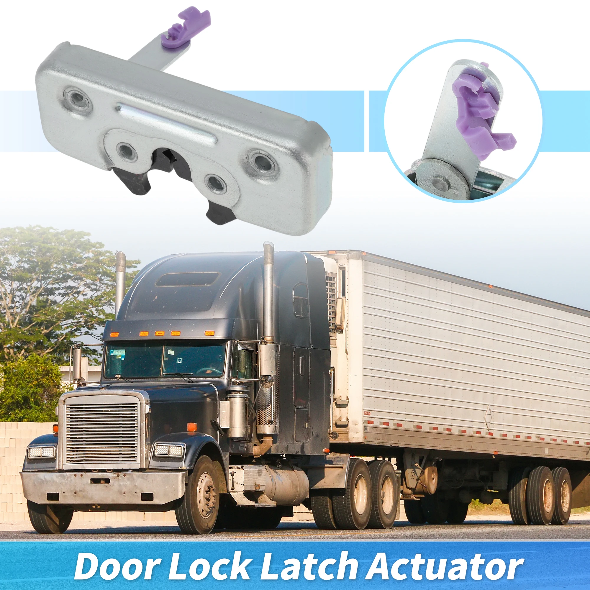 UXCELL Actuador de cerradura de pestillo de puerta eléctrica delantera izquierda superior para Freightliner Century Class 112 FLD 112 120 120SD 132