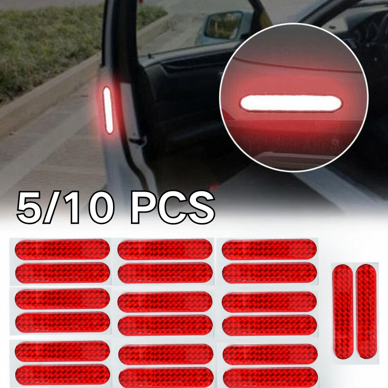 Reflective Car Door Sticker Safety Warning Stickers Protective Accessories Anti-collision Warning Tape Auto Reflector Stickers