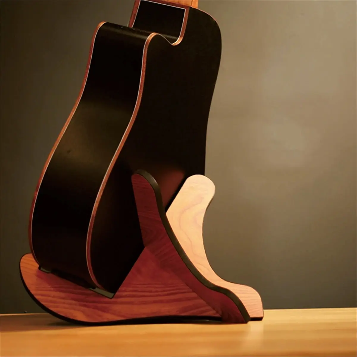 Miwayer Guitar Stand Wood Thickened Universal, with 0.12 Inch Soft Leather Ddge, Used for Acoustic, Classical Guitar, Bass