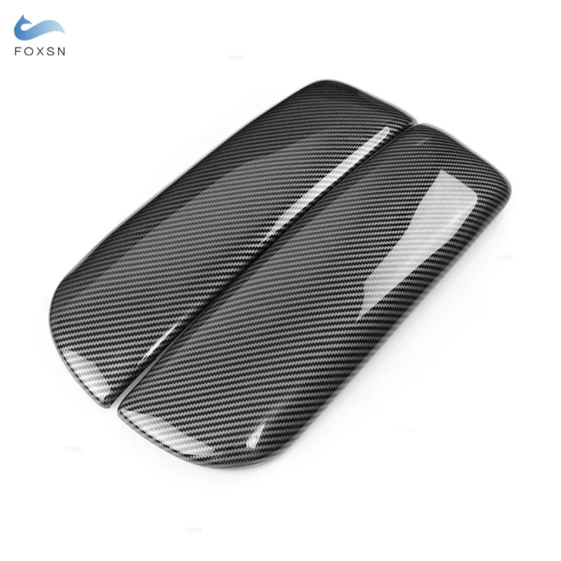 For BMW X5 X6 F15 F16 2014 2015 2016 2017 2018 2019 Car Center Console Armrest Box Cover ABS Carbon Texture Accessories Trim