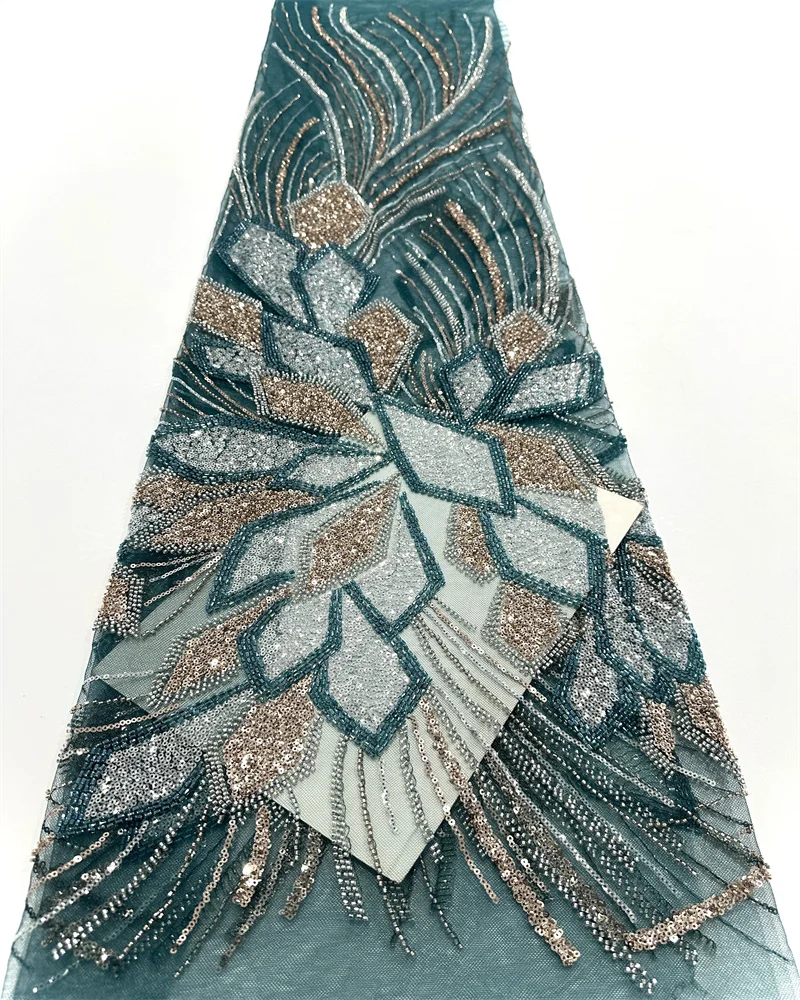 قماش دانتيل مطرز بالترتر الأفريقي الفاخر 2025 جودة عالية العريس النيجيري الزفاف الزفاف التطريز الفرنسية تول الخياطة