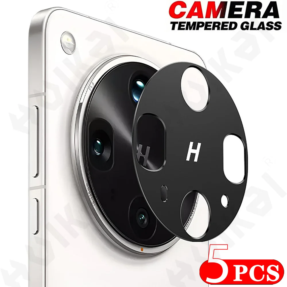 5 Pcs Camera Lens Protector Glass for OPPO Find X9 Ultra Full Cover Metal Rear Lens Cover Screen Protector Lens Ring Film