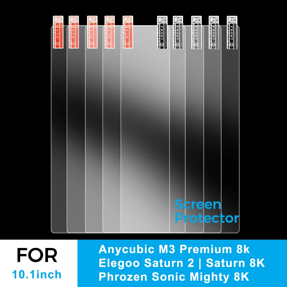 5/10PCS 3D Printer 10.1 Inch Screen Protector For Anycubic M3 Premium Elegoo Saturn 2 Saturn 8K Sonic Mighty 8K Protective Film