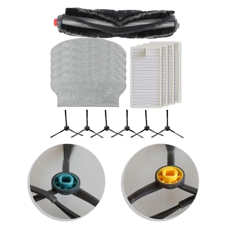 

A21I-для робота-пылесоса Eureka NER600, основная боковая щетка, фильтр Hepa, швабра, тканевые запасные части, аксессуары