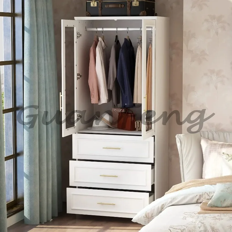 Custom Glass Door Wardrobe Armoire 31.7