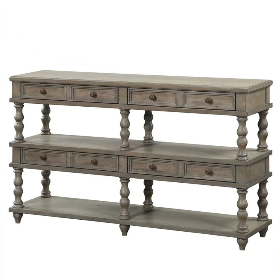 

Vintage Home Entrance Cabinet Console Table Antique Distressed Console Solid Wood Console Tables