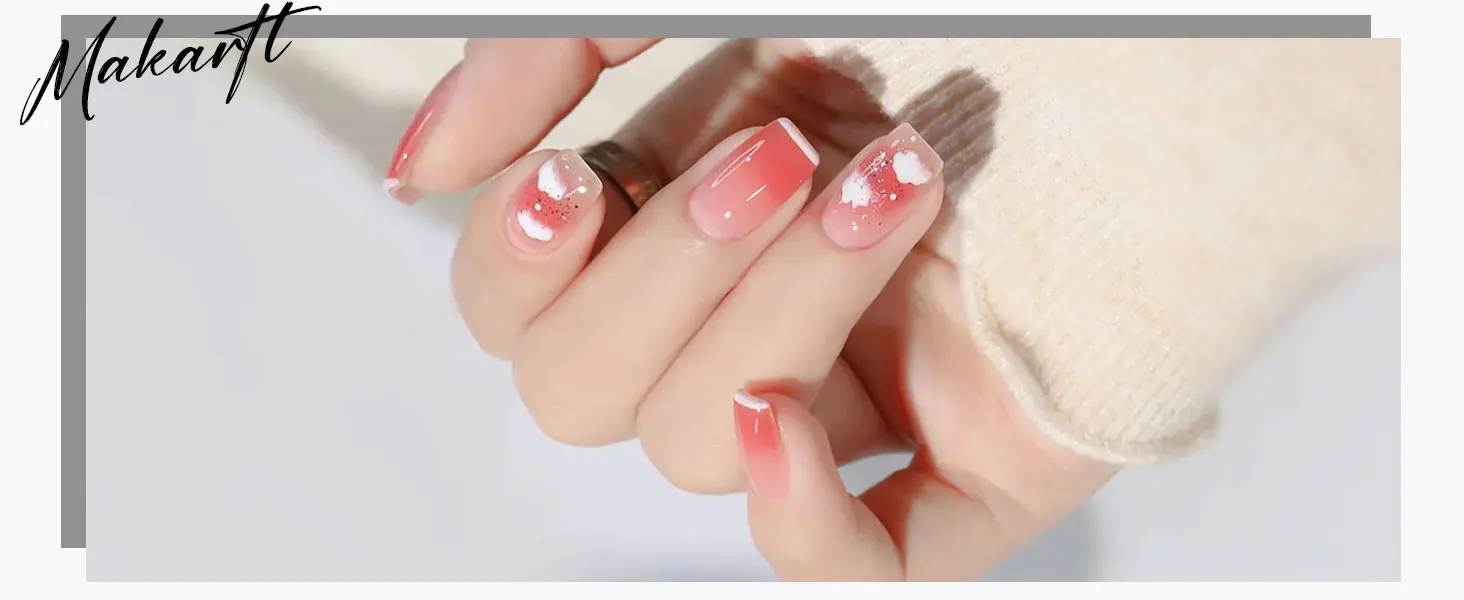 Makart Gel Nagellack Liner Set 8ml, 2 Farben Nail Art Sommer Französisch Politur weiß schwarz für Französisch Spitze Wirbel ziehen Nagel einweichen – Detail 11