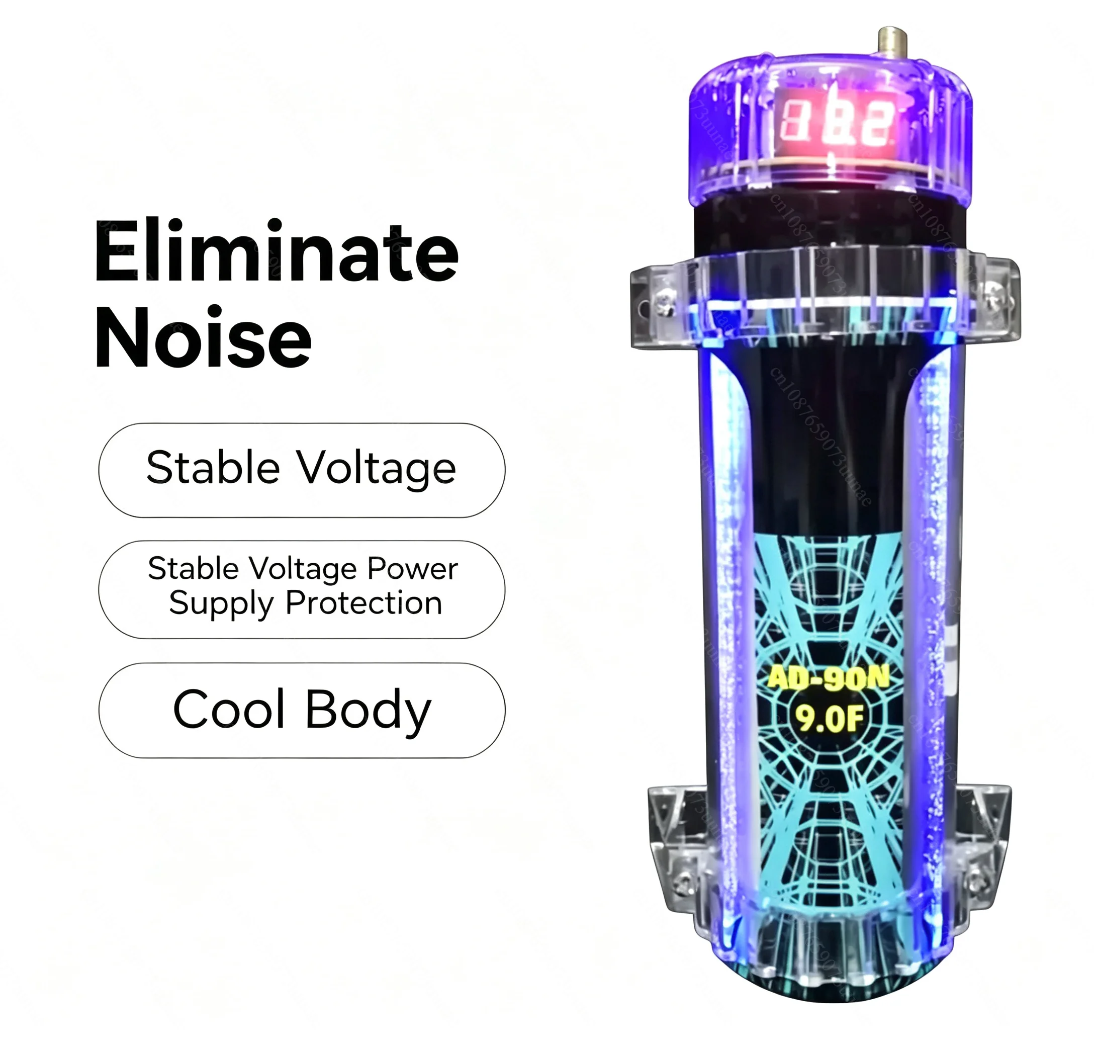 9.0F Super Capacitor Car Audio Power Filter Cap Tank for Car Stereo Amplifier Subwoofer Sound Modification