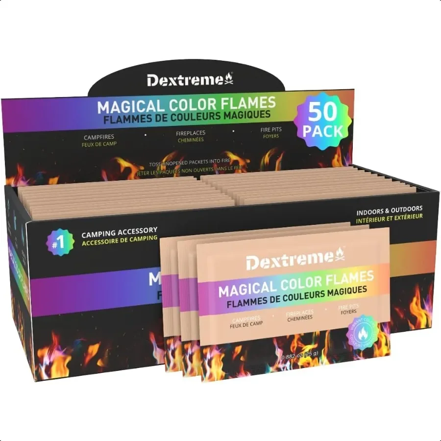 Paquetes que cambian de color contra incendios Paquetes de color para incendios Cambiador de color para fogones y chimeneas Tiempo de combustión más duradero Sa