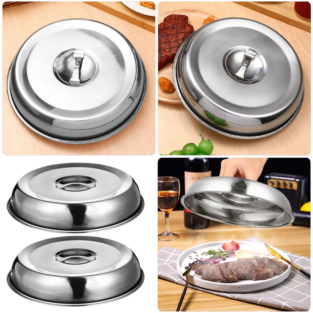 3Pcs Stainless Steel Food Protective Dome Covers Oil-Proof Steak Covers Compact Size for Kitchen Bbq Serving Food Cover