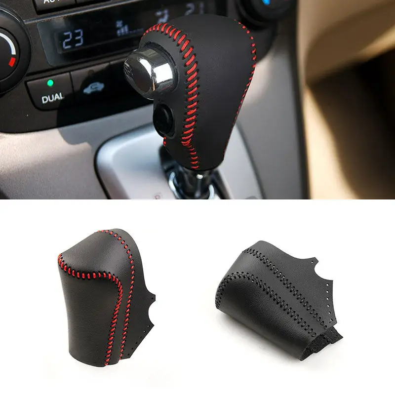 For Honda CRV CR-V 2007 2008 2009 2010 2011 Automatic Car Central Gear Shift Knob Head Microfiber Leather Cover Protective Trim