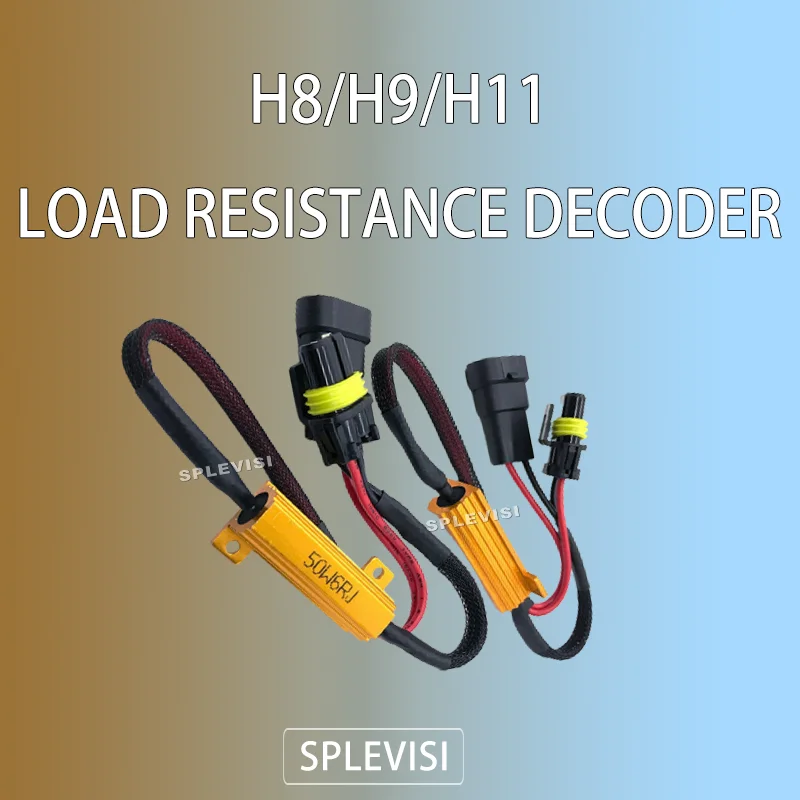 2x H8 H9 H11 LED Headlight Fog DRL Canbus Decoder Error Free Warning Canceller Load Resistor 50W 6ohm