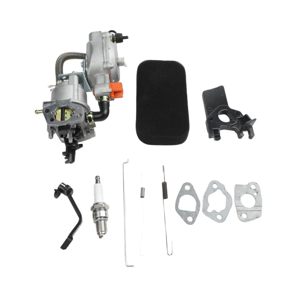 Dual Fuel Carburetor Kit for Honda For GX160 For GX200 168F 170F Engines Includes Adapter Hoses and Sealed Connectors