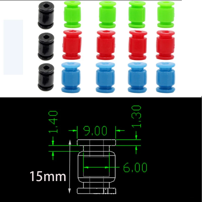 20 piezas-amortiguador de goma antivibración CC3D APM, bola sin escobillas, cardán, columna de absorción de impacto para Dron RC FPV, controlador de vuelo