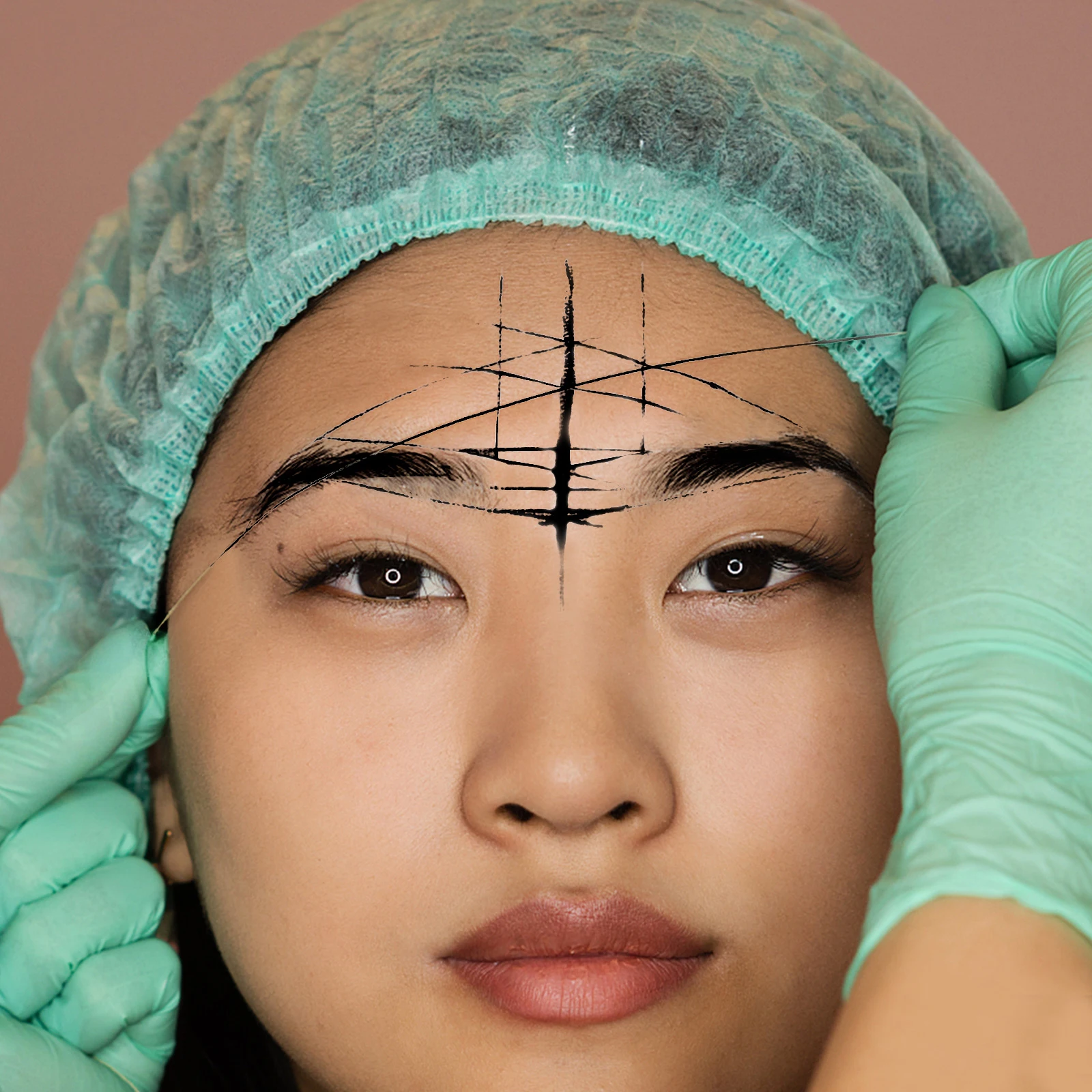 

Eyebrow Mapping String Brow Liner Lightweight Durable Makeup Tool Bottle Glass Drawing Aid Symmetrical Eyebrows Women Girls