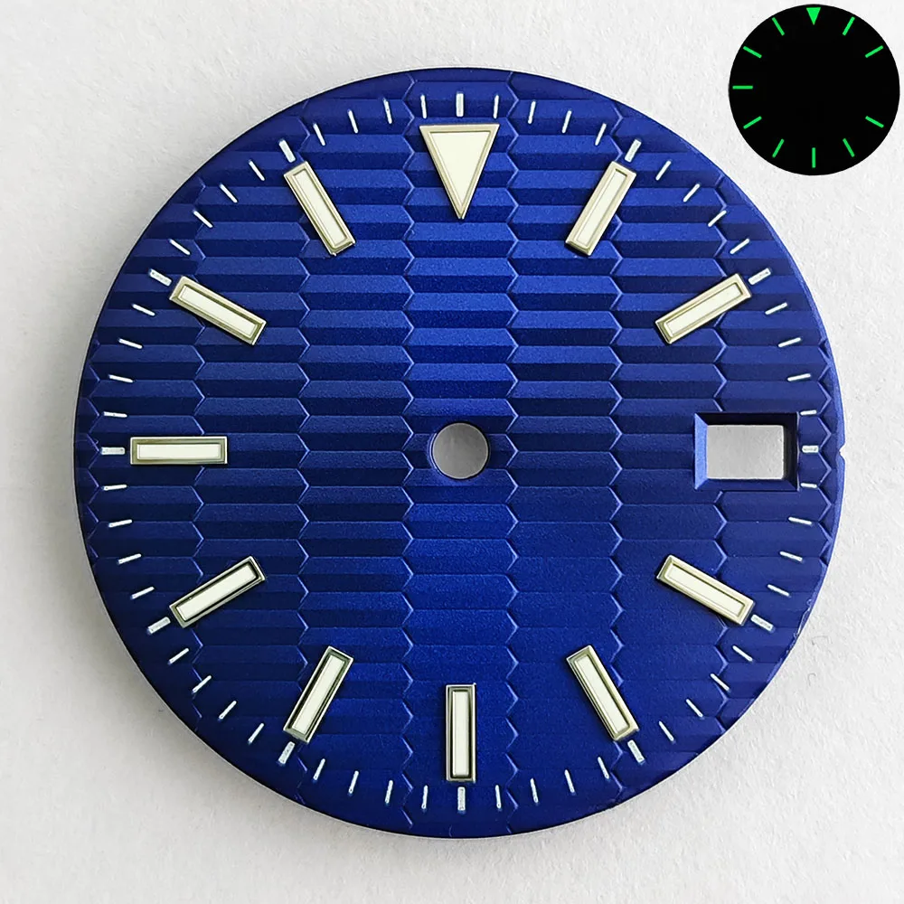 NH35 watch dial striped index suitable for NH35 movement yellow green  blue dial C3 dial 28.5mm dial NH35 hands