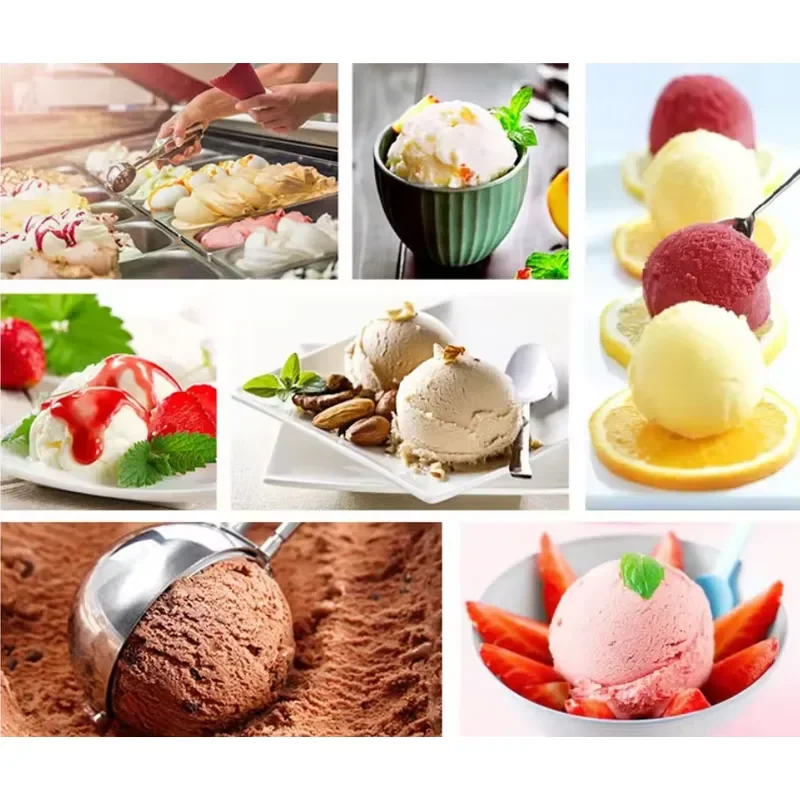Commercial Countertop Ice Cream Display Freezer Hard Gelato Showcase Cabinet with Circulation Defrost System for Shop Store