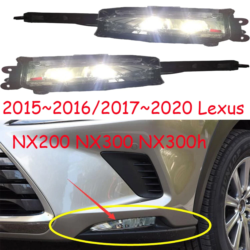 car bumper headlight for Lexus daytime light NX200 NX300 NX300h 2015~2020y LED car accessories headlamp for lexus fog light