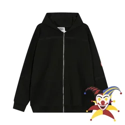 CAVEMPT C.E Black Patchwork Striped Cardigan Hoodie Men Women Cav Empt Pullovers