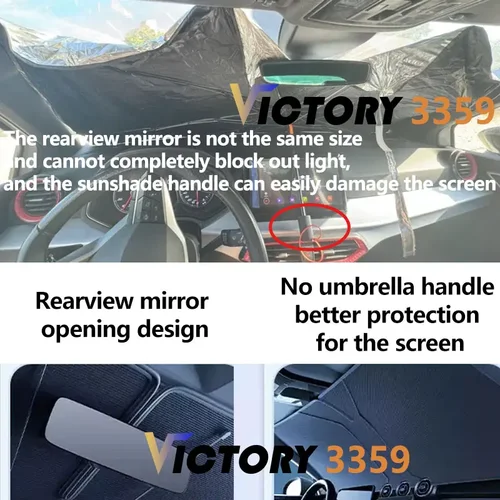 Imagen 2 del producto Parasol para parabrisas delantero de coche para Jaecoo 7 Phev 2025 2024 2023 J7, accesorios para ventana, aislamiento térmico, parasoles, piezas de protección