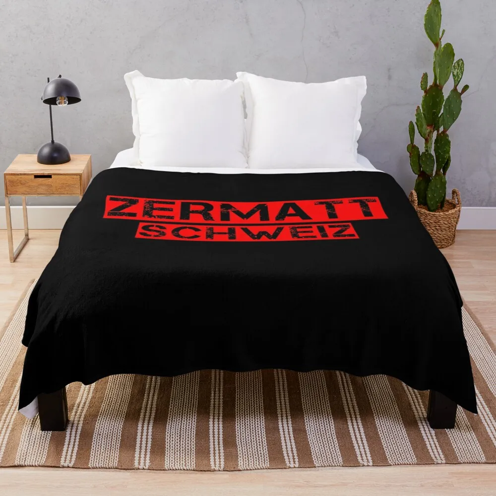 Zermatt Switzerland vintage Throw Blanket Summer Extra Large Throw warm for winter Blankets