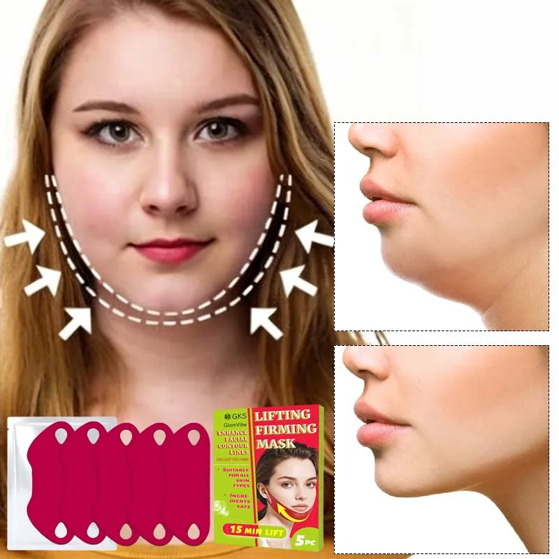 V-face Repair Mask, Eliminates double Chin, improves facial contouring, shaping bandage, quickly slims the face, removes masseter muscle, facial lifting band, anti-aging, deep hydration, creating a V-shaped face.