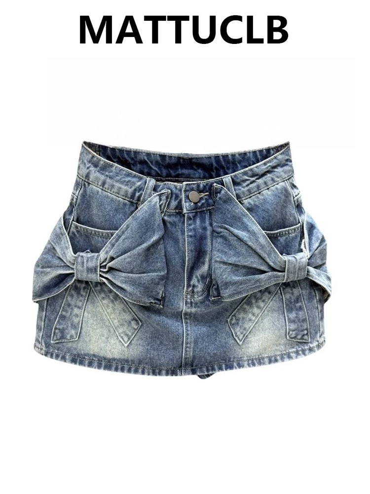 

Summer Women 2000s Mini Denim Skirt Jean Skirts Kpop Y2k Party Design Gyaru Coquette E-girl Harajuku Grunge Korean Fashion New