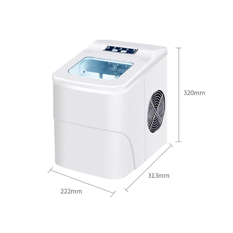 Ice Maker 15Kg/24H Bullet Type Home Shop Cafe 9 Pcs 2L Cilindrische Machine