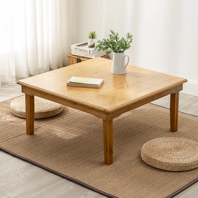 

Household Nanzhu Foldable Square Kang Table Japanese Tatami Short Table Kang Shang Small Dining Table Coffee Table Manufacturer