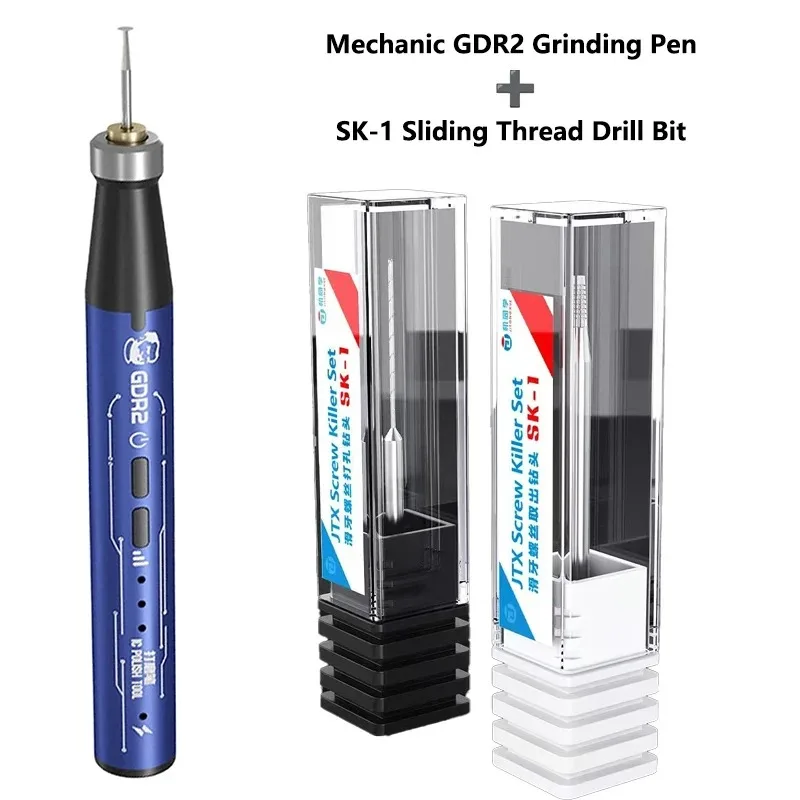 JTX SK-1 Screw Killer Set Professional Screw Extractor for IPhone Mobile Phone Stripped Grinding Quick Removal Screw Tool