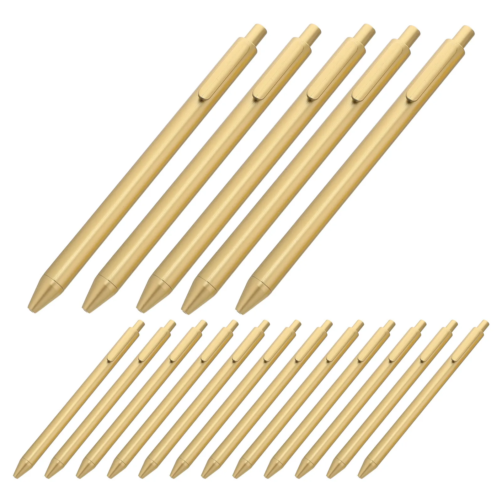 

30Pcs Gold Clip Press Type Ballpoint Pen Slim Retractable Smooth Ink Pens Business Office Supplies Employee Gifts Signing Desk