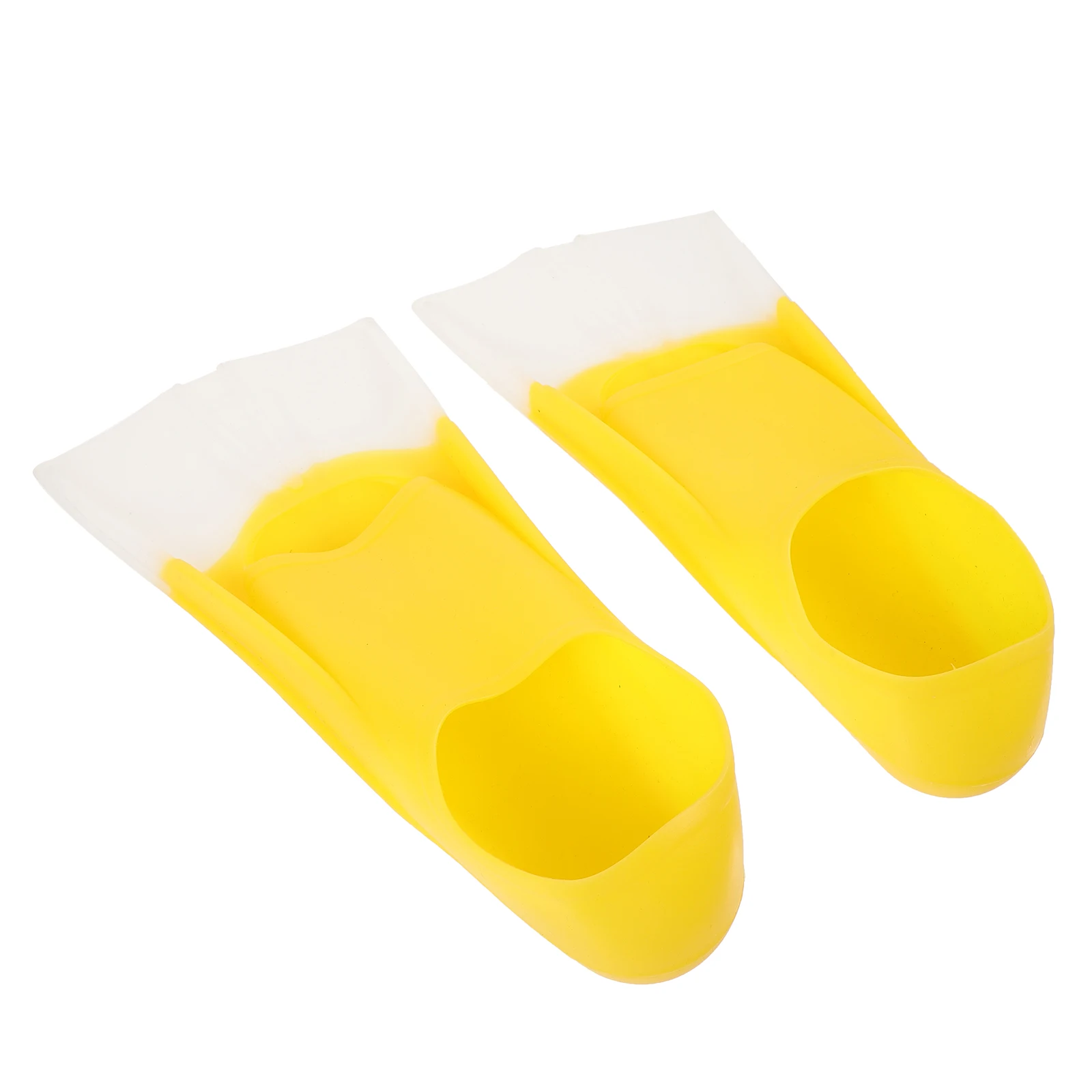 

2Pcs SilicaGelDivingShoes LightweightSwimFins AdultTravelSnorkelingGear YellowWhite PortableSwimmingTrainingFlippers