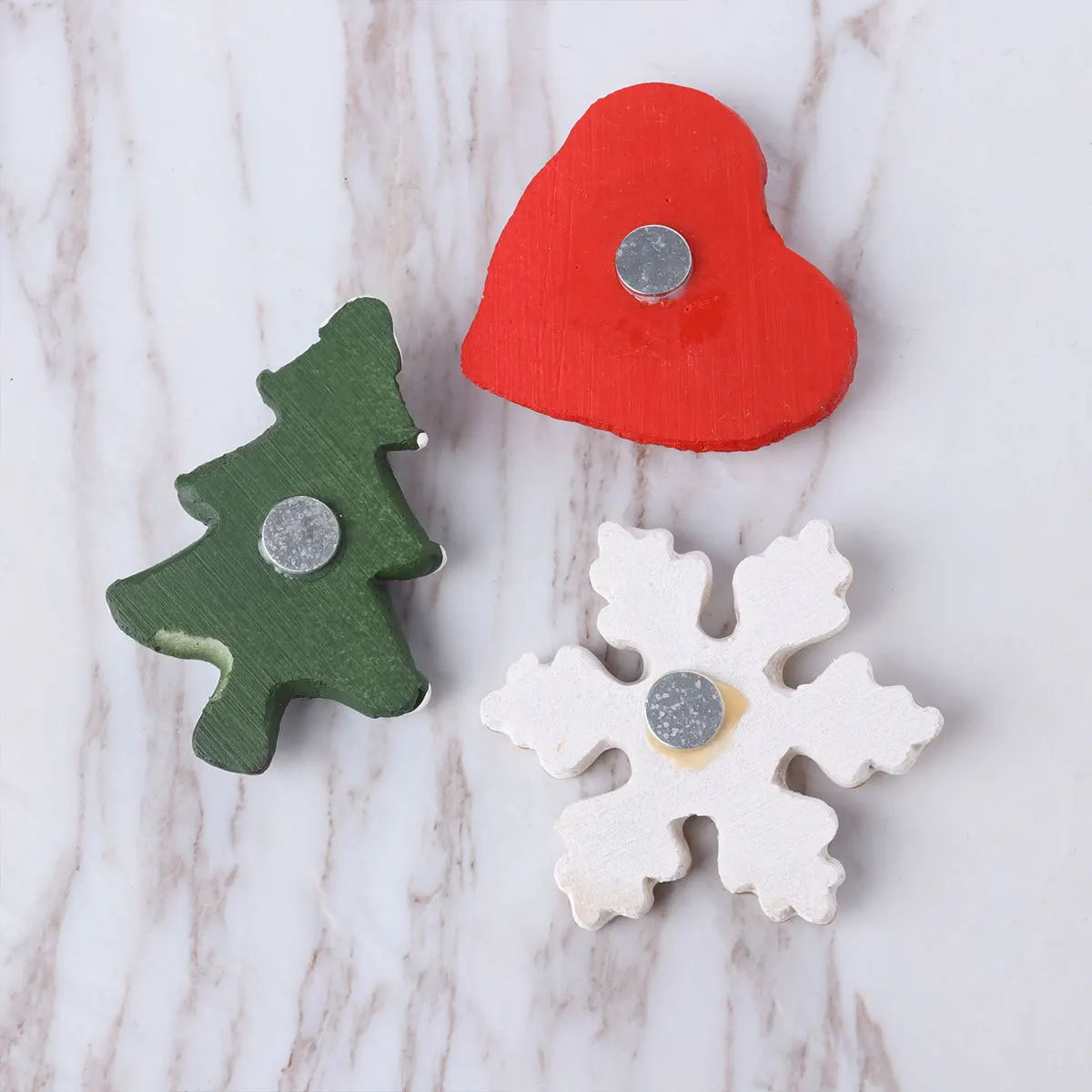 

3 PCS Fun Fridge Magnets Stickers Small Magnetic Resin Refrigerator Christmas Kitchen