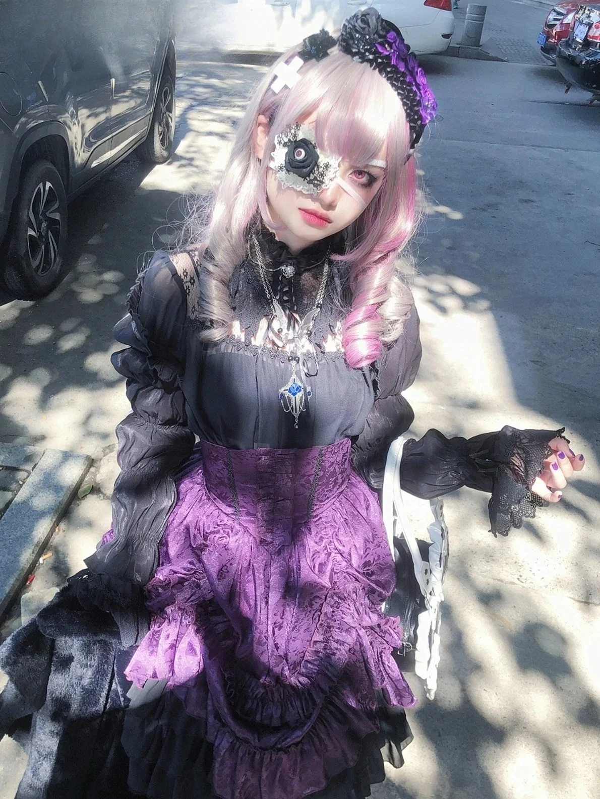 القوطية لوليتا نمط موضة حلوة لطيف أنيق تنورة غير رسمية فام قصيرة عالية الخصر التنانير للنساء 2025 جديد ربيع الخريف الساخن