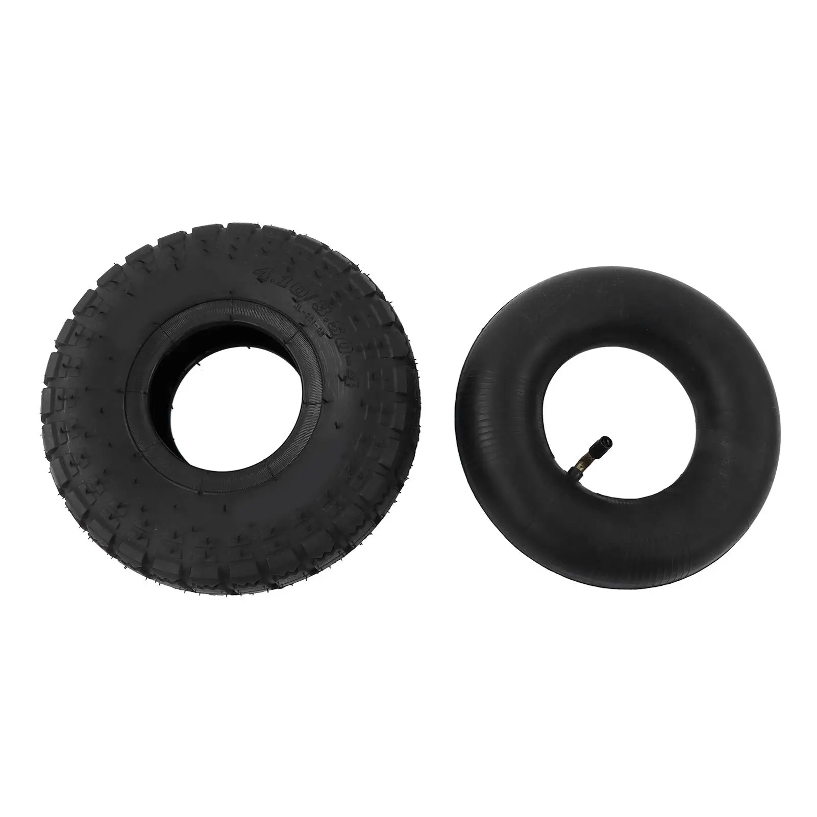 

4.10/3.50 4in Heavy Duty Tire Inner Tube Set for lawn Mowers, for snow Blowers, for hand Carts Multi Directional Sawtooth Tread