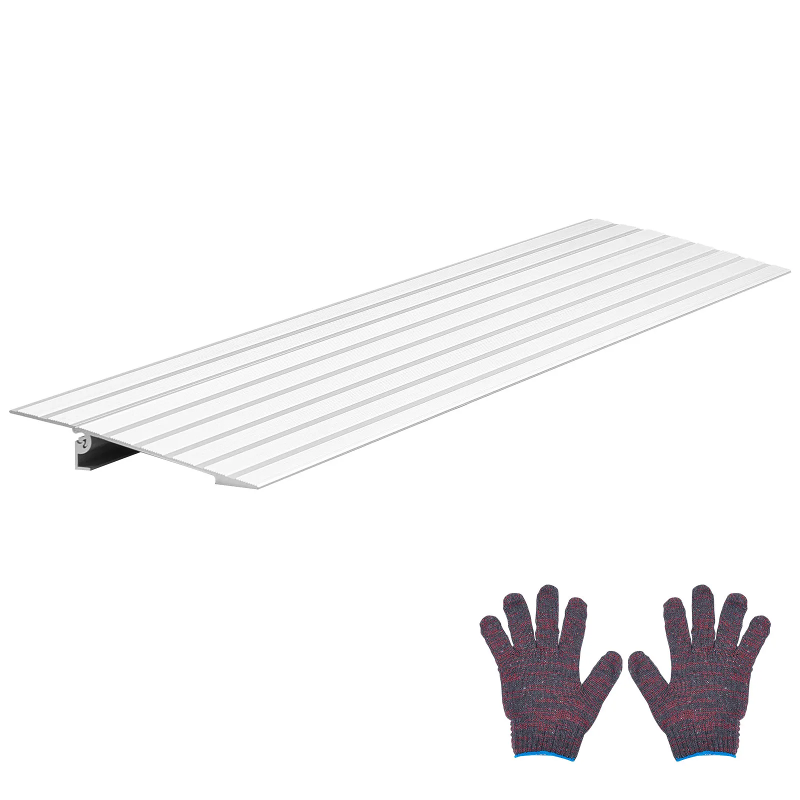 SucceBuy 1/2/3/4/5/6in Door Threshold Ramp 800 lbs Aluminum Alloy Handicap Wheelchair Ramp Rated for Home Steps Bicycle Tricycle