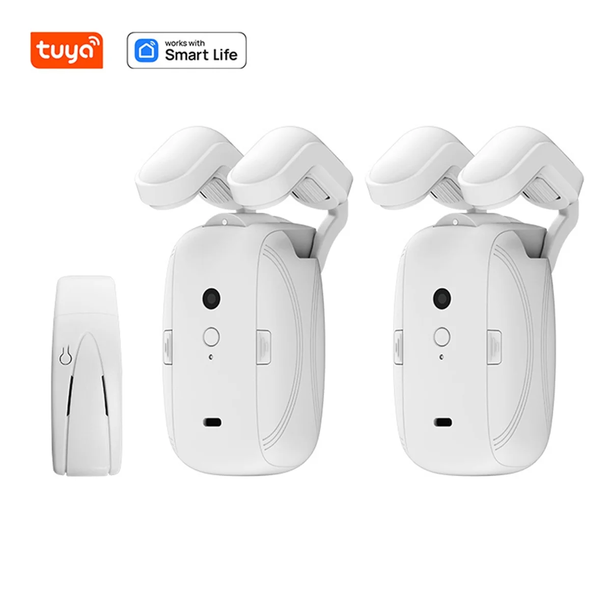 ABJG-Dual TUYA スマート WiFi カーテンロボットローマンロッドトラック自動カーテンオープナーリモコン