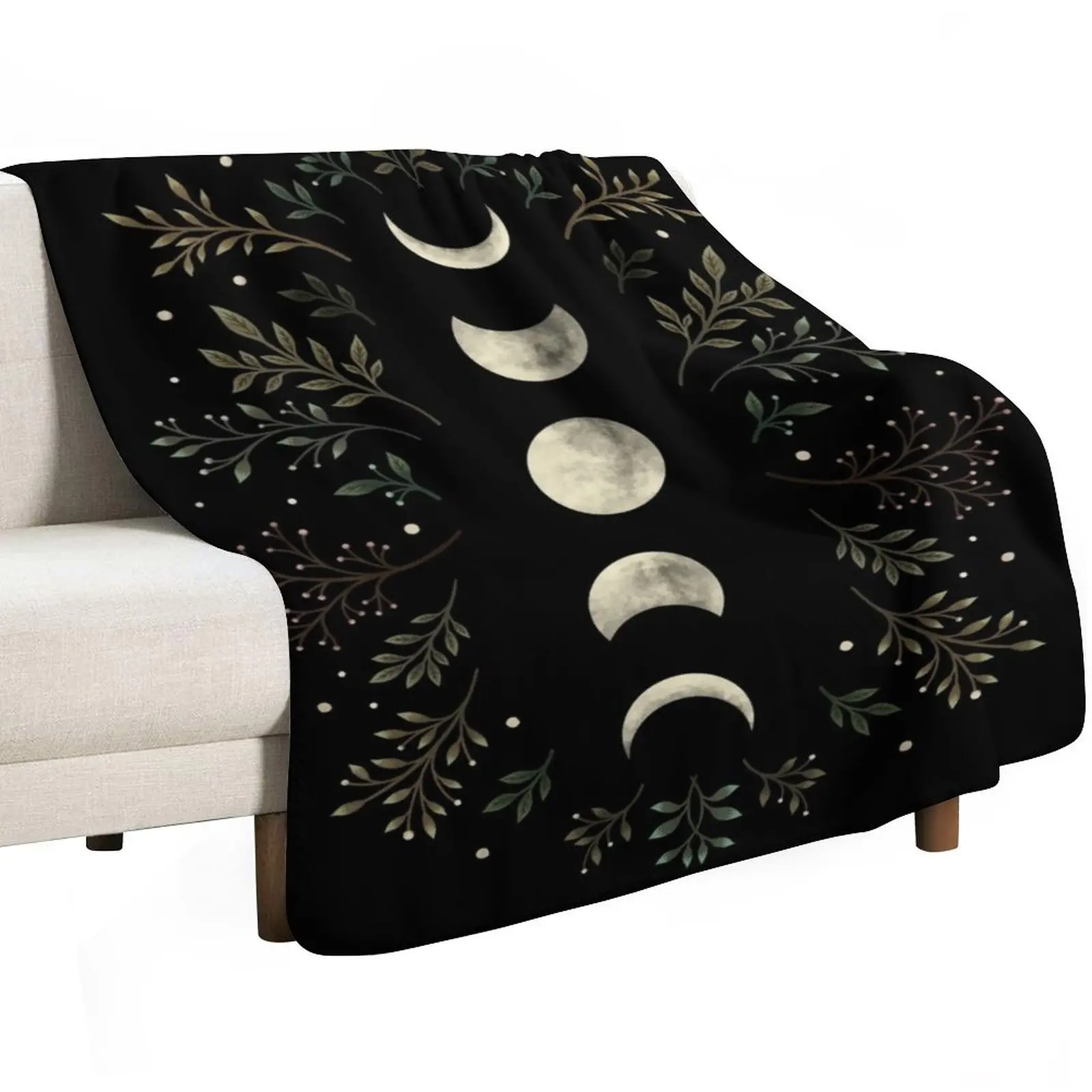 Moonlit Garden-Olive Green Throw Blanket Sofa Loose Plaid on the sofa Bed Fashionable heavy to sleep Thin Blankets
